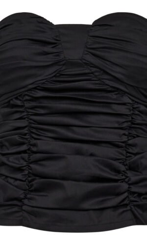 Co'Couture SannaCC Ruched Corsage Top 33137 Zwart