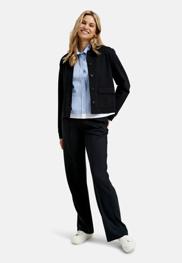 Milano Jasje Kraag Knoopsluiting Klepzakken 51-5504-4126 Donker Blauw - Afbeelding 2