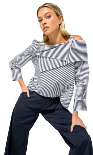 Caroline Biss Korte Recht Vallende Off-Shoulder Top 1681 Multi Color