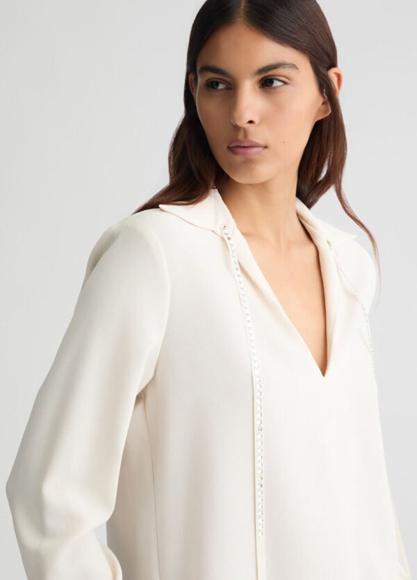 Liu Jo Blouse Strass WA5086-T0347 Licht Beige - Afbeelding 4
