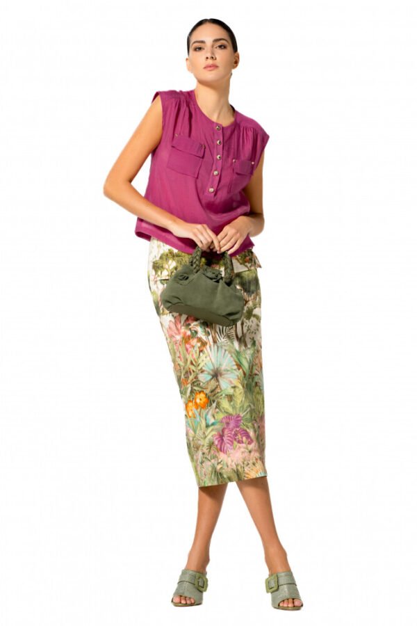 Caroline Biss Comfortabele Aansluitende Midi-Rok 1700 Jungle Print Multi Color - Afbeelding 2