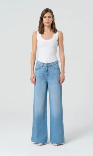 Fracomina Jeans Wide Leg FP25SV3015D41903  Bleached