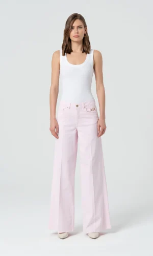 Fracomina Pant Wide Leg FP25SV3015W77001 Roze