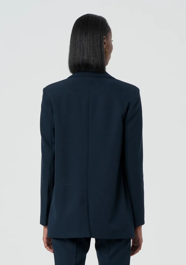 Fracomina Long Blazer Jacket Regular Fit FR25SJ3009W42901 Donker Blauw - Afbeelding 4