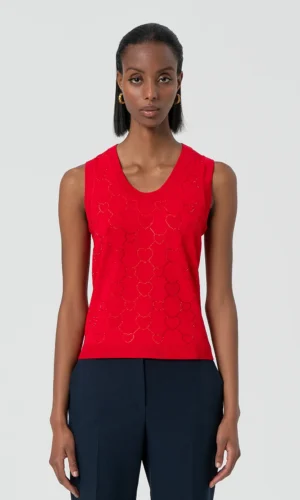 Fracomina Knitted Tank Top FR25ST4003K414R9 Rood