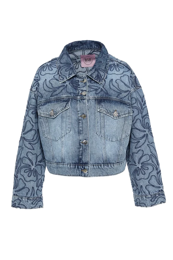 BSB Denim Jack Borduursels 053-217902 Blue Denim - Afbeelding 6