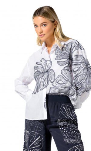 Caroline Biss Blouse Oversized Fantasie 1614 Multicolor