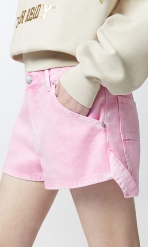 Pinko Workwear-Style Shorts Cotton Bull 104893-A2HD Roze