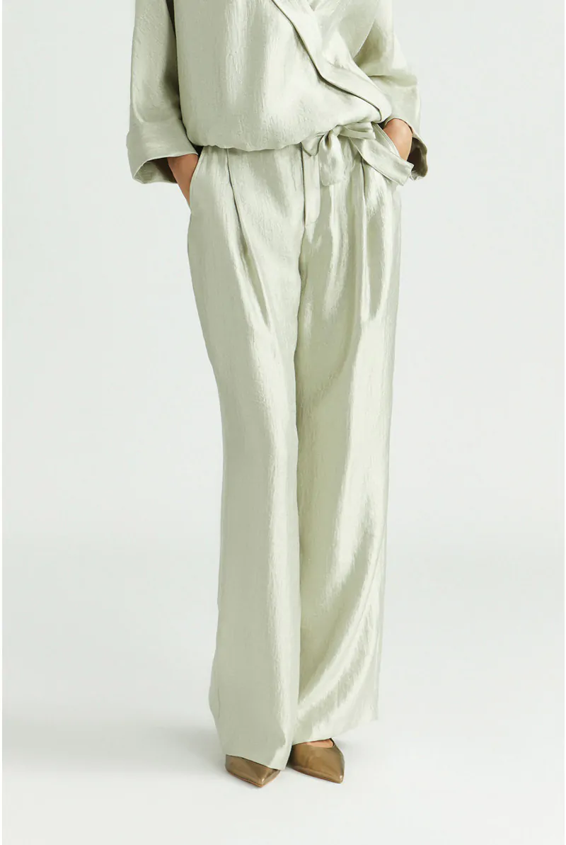 Xandres Glanzende Broek Parmis 61172 02 3491 Taupe