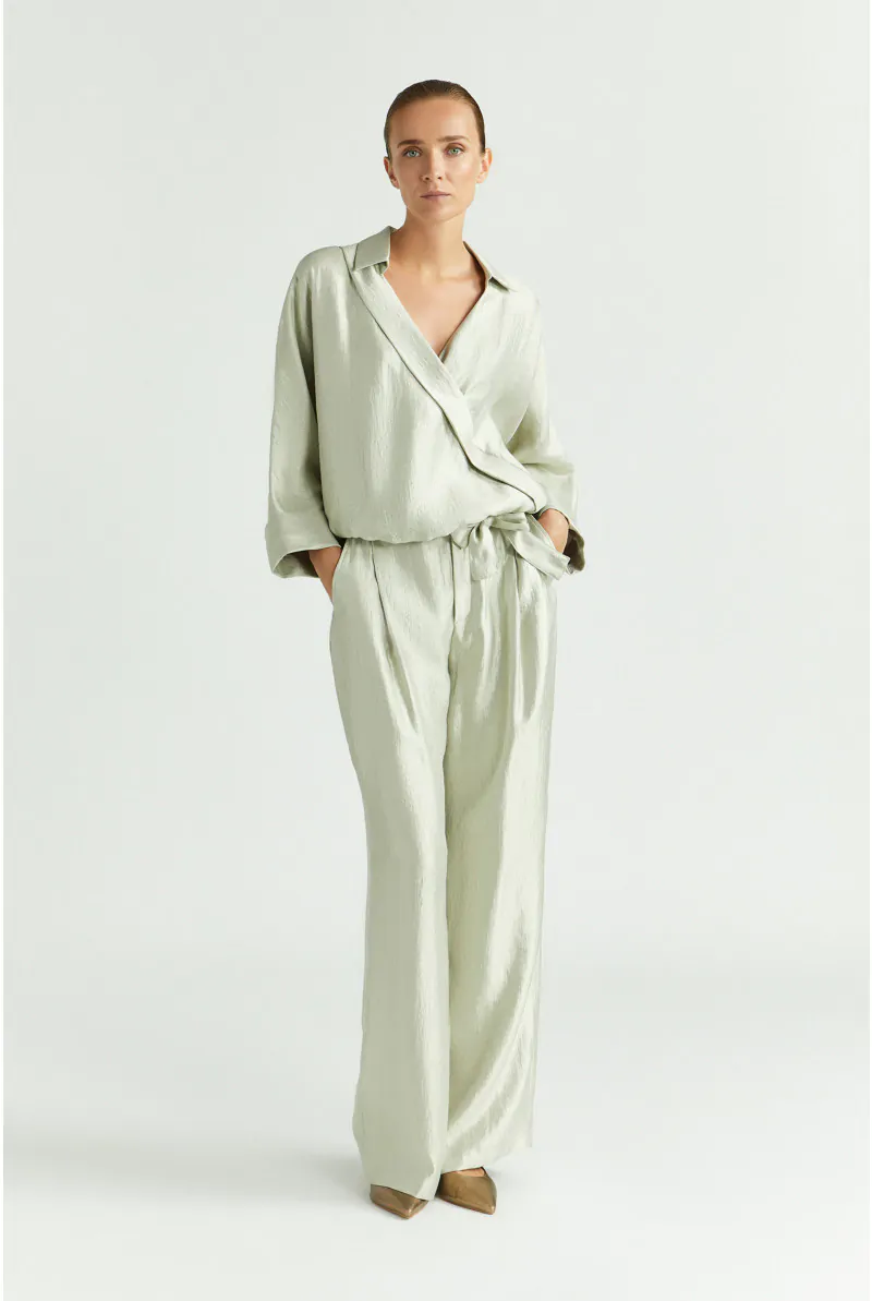 Xandres Glanzende Broek Parmis 61172 02 3491 Taupe - Afbeelding 2