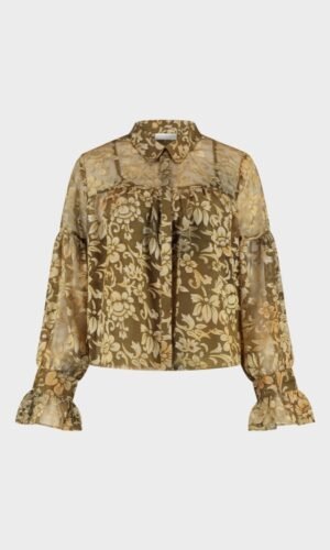 Amaya Amsterdam Blouse Fay Groen Bloemmotief