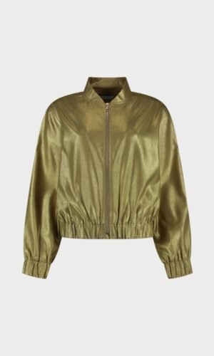 Amaya Amsterdam Bomber Jack Scout Satin Look Groen
