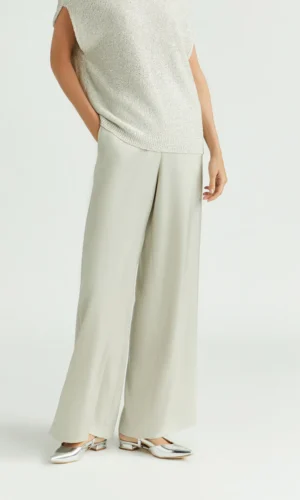 Xandres Broek Paina Glanzende Stof 61121 03 1100 Light Taupe