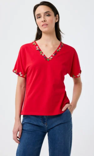 Leo & Ugo T-shirt Laure TEA099 Rood 