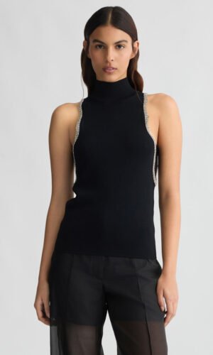 Liu Jo Gebreide Top Strass WA5224-MS55N Zwart