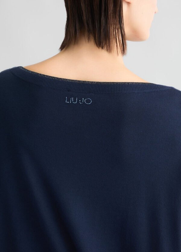 Liu Jo Lurex® Trui WXX054-MS49I Navy - Afbeelding 5