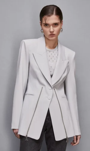 Patrizia Pepe Two-Button Blazer 8S0522 A6F5 Licht Grijs