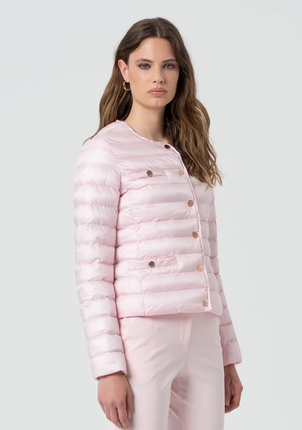 Fracomina Gewatteerde Jack FR25SC3004O46301 Regular Fit Roze - Afbeelding 2