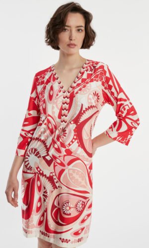 Ana Alcazar Print Tuniek Jurk Zinea 041264-3674 Multi Color Red