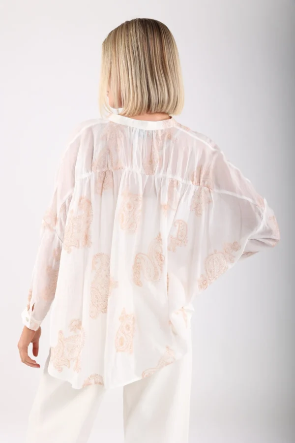 Nukus Blouse Rosan Embroidery NKS02077 Off White - Afbeelding 3