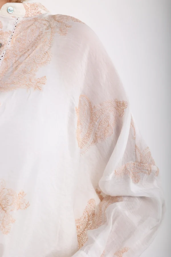 Nukus Blouse Rosan Embroidery NKS02077 Off White - Afbeelding 4