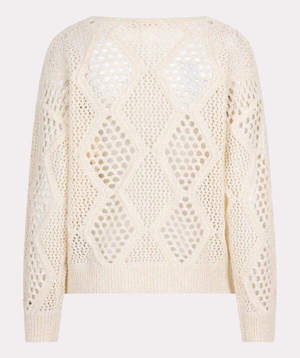 Esqualo Sweater/trui Ajour SP25.02000 Ivory - Afbeelding 9