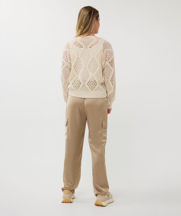 Esqualo Sweater/trui Ajour SP25.02000 Ivory - Afbeelding 6