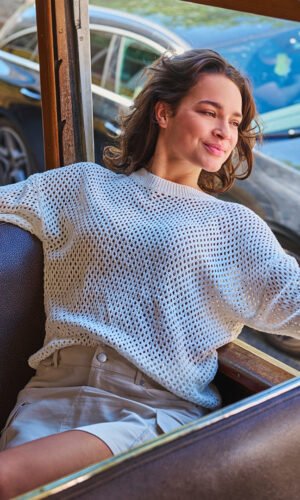 Esqualo Sweater Sequins SP25.07017 Off White