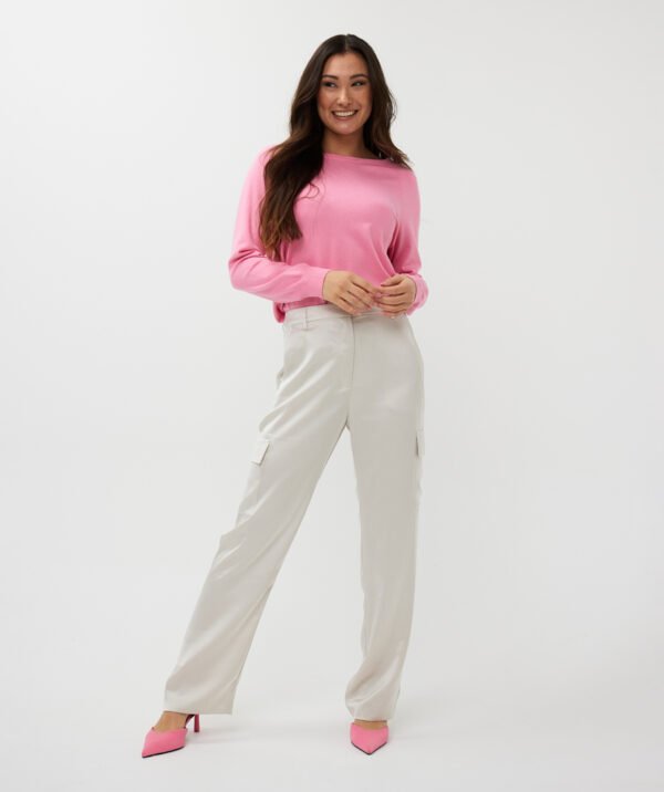 Esqualo Broek Cargo Satin SP25.10024 Light Stone - Afbeelding 4