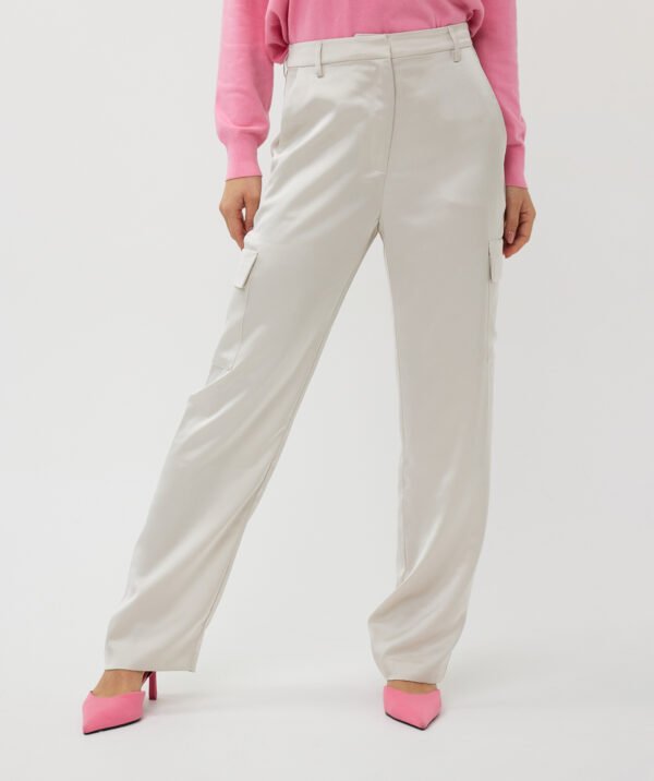 Esqualo Broek Cargo Satin SP25.10024 Light Stone - Afbeelding 3