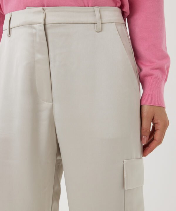 Esqualo Broek Cargo Satin SP25.10024 Light Stone - Afbeelding 5