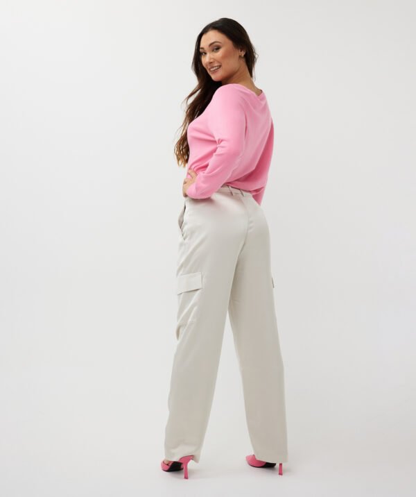 Esqualo Broek Cargo Satin SP25.10024 Light Stone - Afbeelding 6