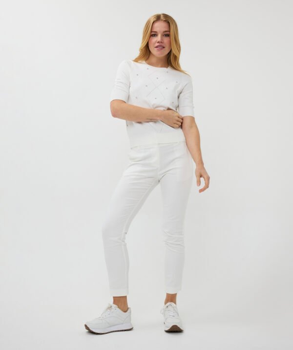 Esqualo Chino Broek SP25.10026 Off White  - Afbeelding 2