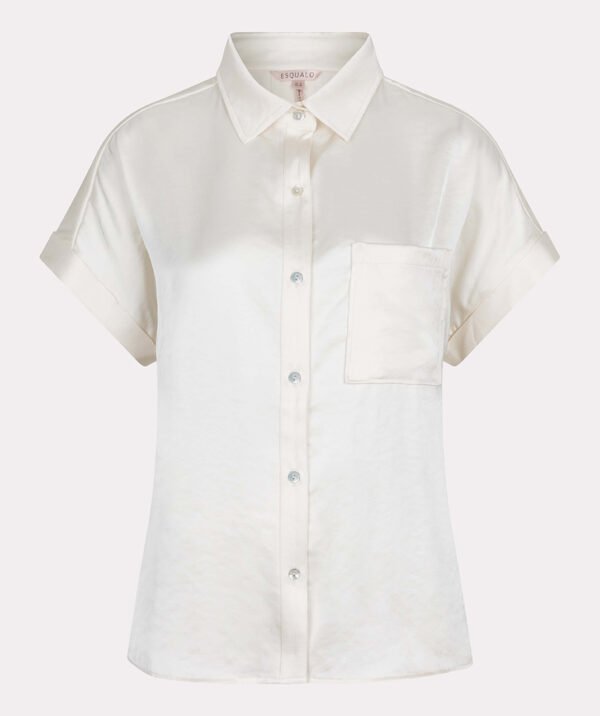 Esqualo Blouse Satin Look SP25.10029 Off White - Afbeelding 7