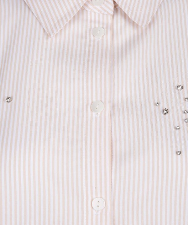 Esqualo Blouse Rhinestones SP25.14006 Off White/Beige - Afbeelding 8