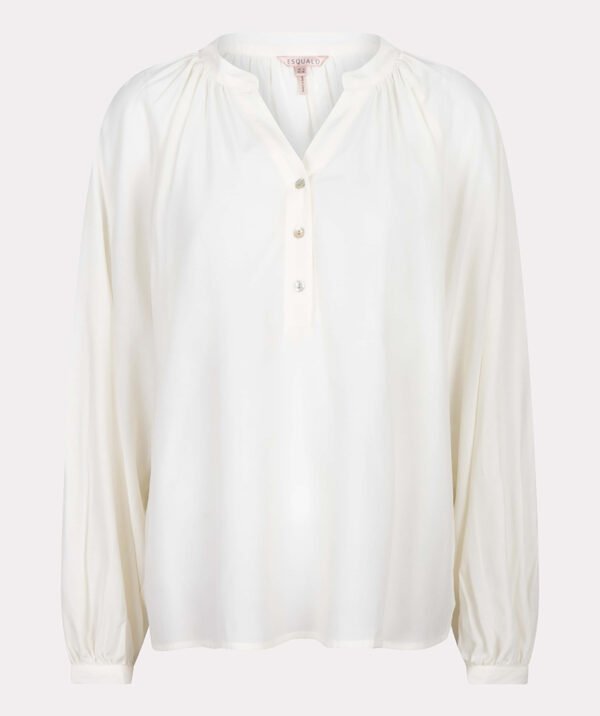 Esqualo Blouse R-Neck Raglan SP25.14014 Offwhite - Afbeelding 6