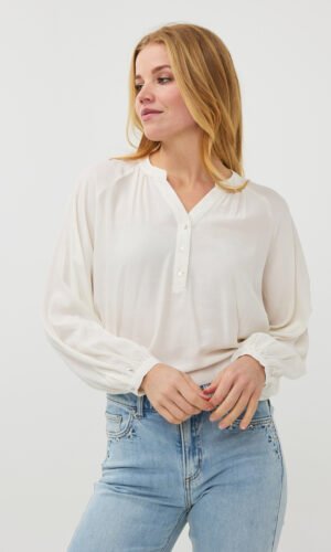 Esqualo Blouse R-Neck Raglan SP25.14014 Offwhite