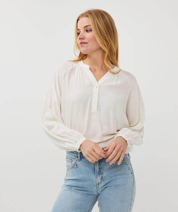 Esqualo Blouse R-Neck Raglan SP25.14014 Offwhite