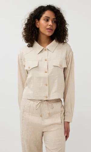 Esqualo Jacquard Jacket SP25.14029 Sand