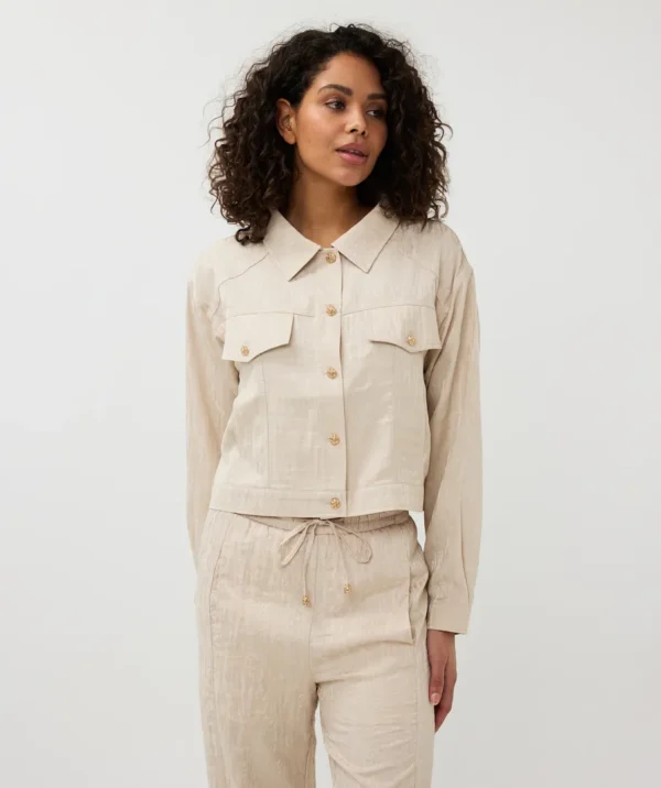 Esqualo Jacquard Jacket SP25.14029 Sand