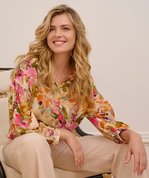 Esqualo Blouse SP25.15002 Flower Print