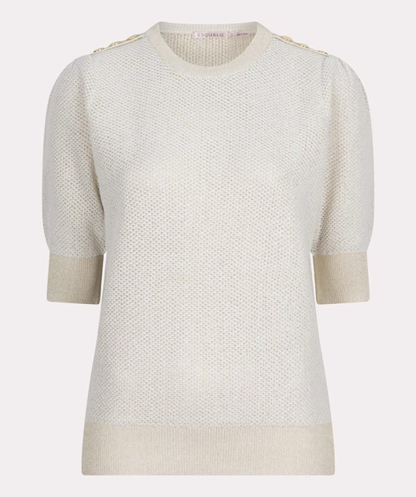 Esqualo Top Glitter SP25.27002 Light Stone - Afbeelding 6