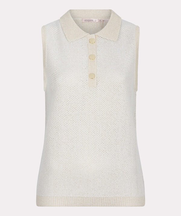 Esqualo Top Polo Sweater SP25.27003 Light Stone - Afbeelding 7