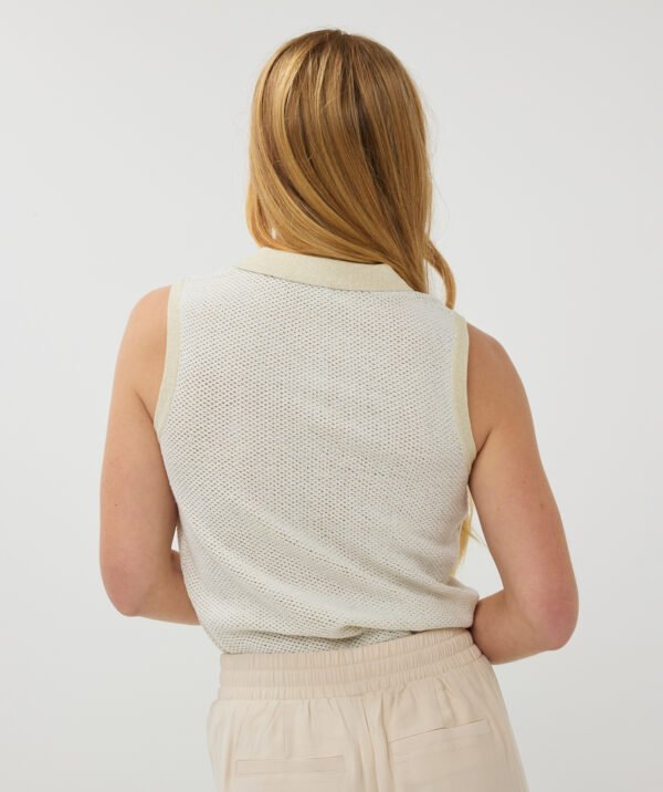 Esqualo Top Polo Sweater SP25.27003 Light Stone - Afbeelding 6