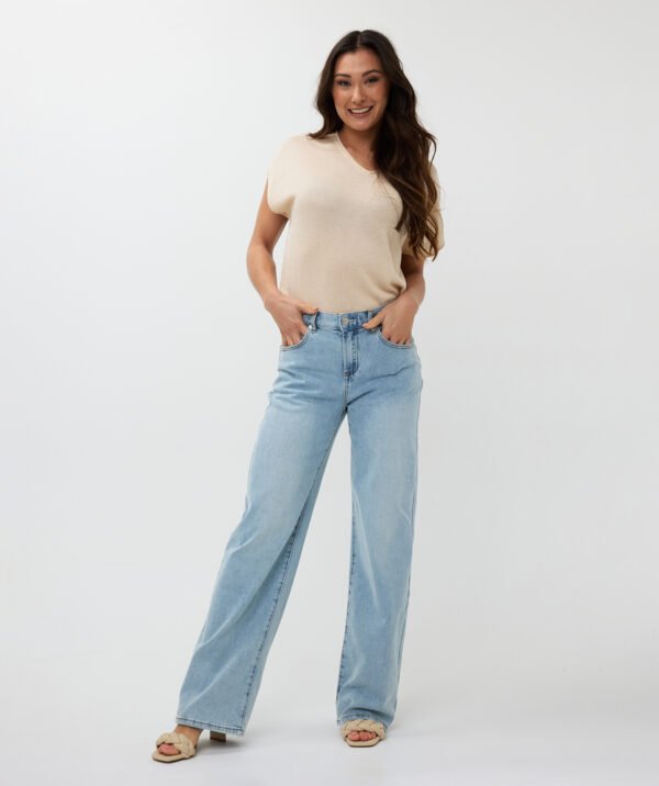 Esqualo Batwing Top SP25.30014 Ivory - Afbeelding 2