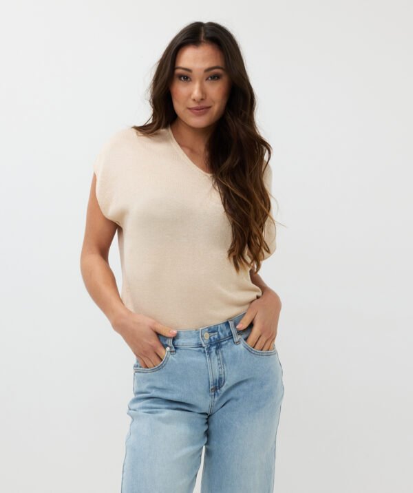 Esqualo Batwing Top SP25.30014 Ivory
