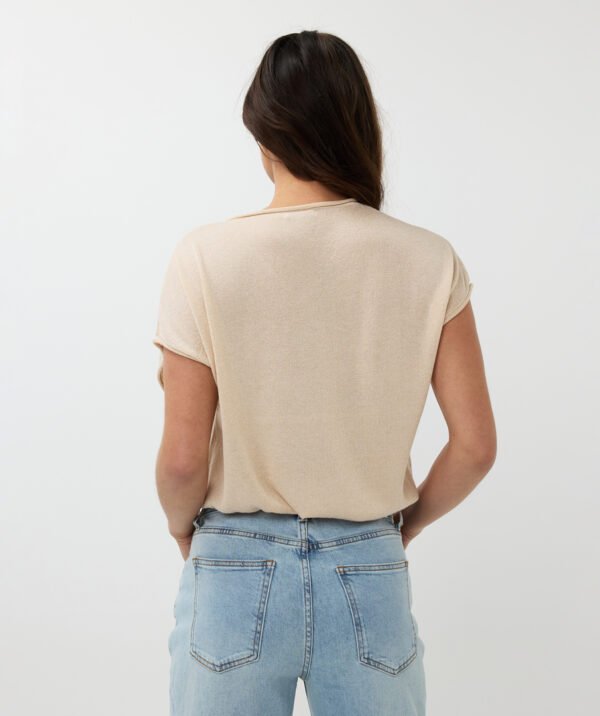 Esqualo Batwing Top SP25.30014 Ivory - Afbeelding 5