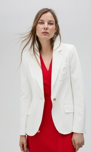 Lola Casademunt Blazer Embroidered LS2502008 Wit