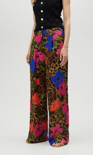 Lola Casademunt Palazzo Broek met Animal Print MS2514015 Multi Color
