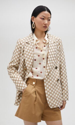 Lola Casademunt Logo Blazer MS2502014 Ecru/Bruin